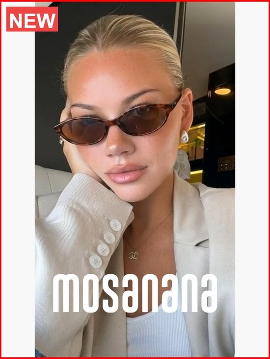 Retro Oval Sunglasses for Women Small Trendy Skinny 90s Sun main image 7
